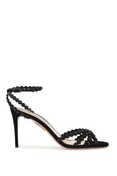 Aquazzura Tequila 85 Sandals In Black