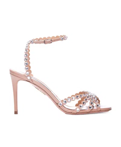 AQUAZZURA AQUAZZURA EMBELLISHED HEELED SANDALS