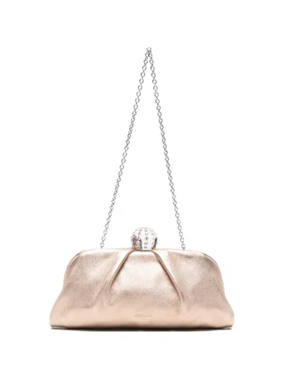Aquazzura Tequila Chain-strap Clutch Bag In Gold