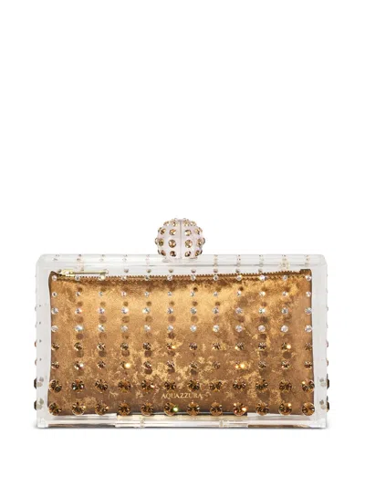 Aquazzura Tequila Clutch Bag In Gold