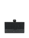 Aquazzura Tequila Crystal-embellished Clutch In Black