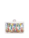 Aquazzura Tequila Crystal-embellished Clutch In White