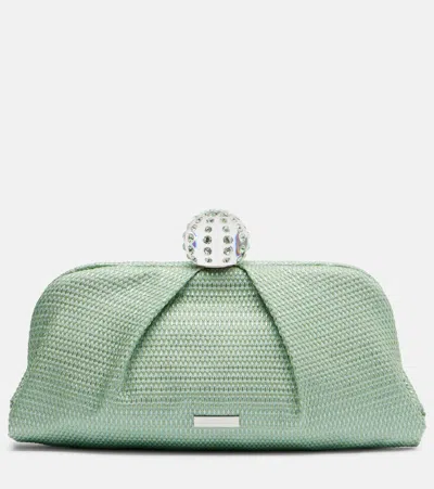Aquazzura Tequila Embellished Clutch In Green
