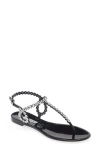 Aquazzura Almost Bare Crystal-embellished Pvc Sandals In Black