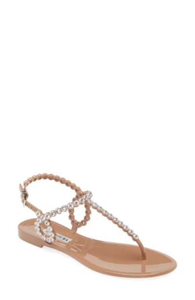 Aquazzura Tequila Jelly Sandal In Pink Nude