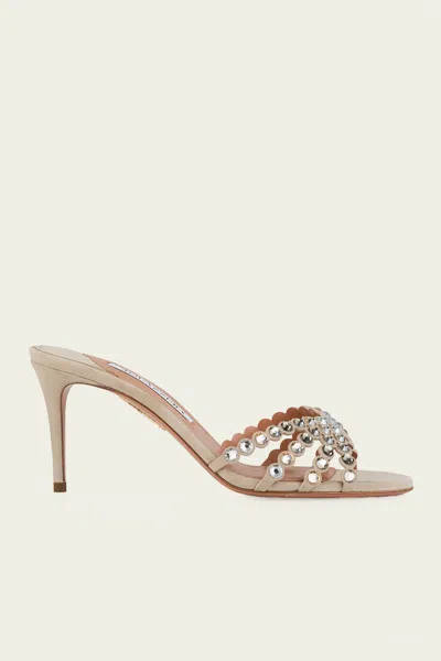 Aquazzura Tequila Mule 75 In Stone