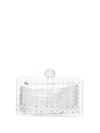 Aquazzura Tequila Rhinestone-embellished Clutch Bag In Neutrals