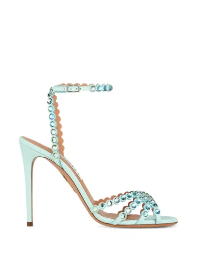 Aquazzura Tequila Sandal 105 In Blue