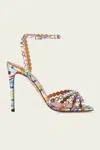 Aquazzura Tequila Brush Strokes Printed Stiletto Sandals
