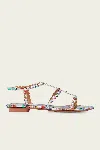 Aquazzura Tequila Sandal Flat In Rainbow