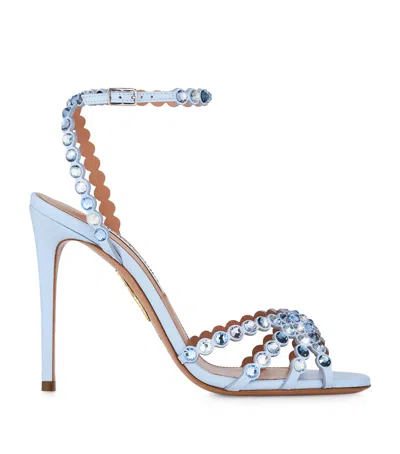 Aquazzura Tequila Sandals 105 In Blue
