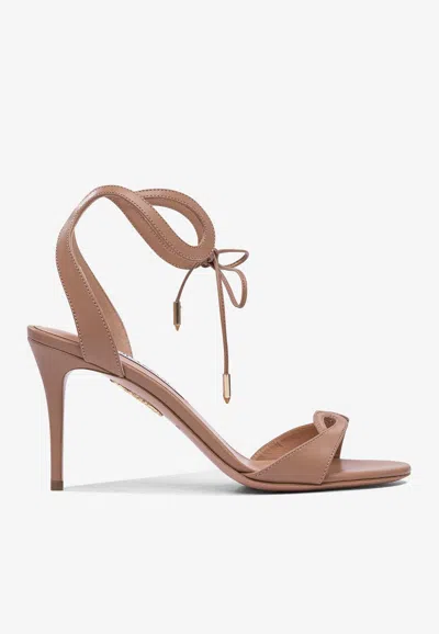 Aquazzura Tessa 105 Nappa Leather Sandals In Pink