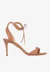 Aquazzura Aquazzurra Tessa 85 Leather Sandal In Nude Color
