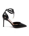 Aquazzura Tessa Ankle Strap Leather Pumps In Black