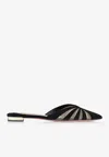 Aquazzura The Spy Flat Mules In Suede