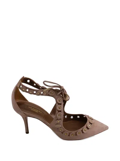 Pre-owned Aquazzura Theo Suede Pumps In Neutral