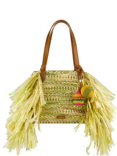 Aquazzura Trancoso Fringe-trimmed Tote Bag In Pink