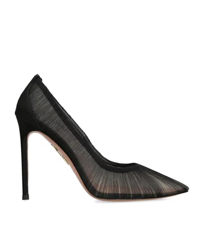 Aquazzura Tulle Voile Pumps 105 In Black