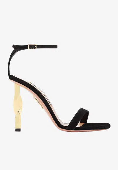 Aquazzura Twist 105 Suede Sandals