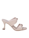 Aquazzura Twist 75 Sandal In Soft Leather In Neutrals