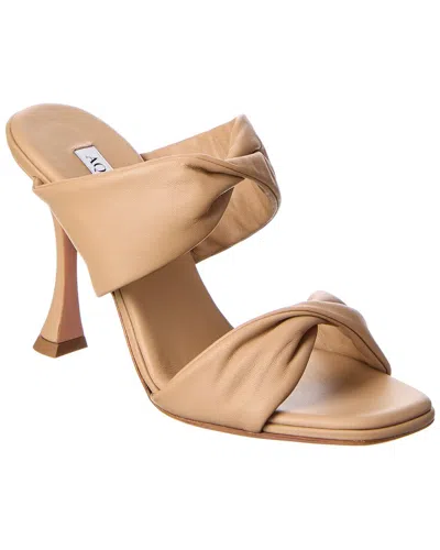 Aquazzura Twist 95 Leather Sandal In Brown
