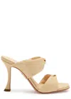 Aquazzura Twist 95 Soft Raffia Mules In Neutral
