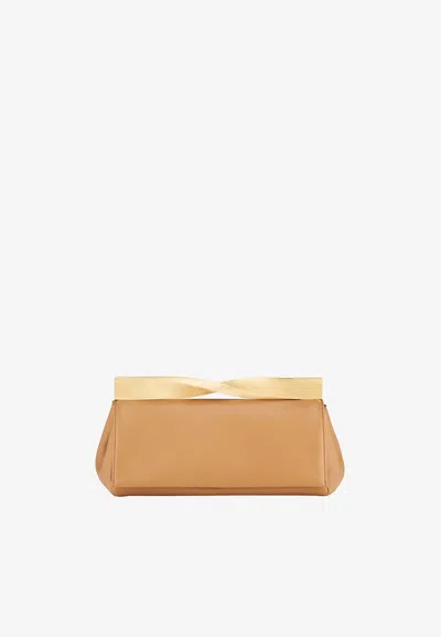 Aquazzura Twist Clutch In Nappa Leather