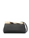Aquazzura Twist Faux-leather Clutch Bag In Black