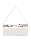Aquazzura Twist Leather Shoulder Bag In Neutrals