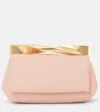 Aquazzura Mini Twist Nappa Leather Clutch In Pink