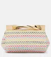 Aquazzura Twist Mini Woven Clutch In Multicoloured