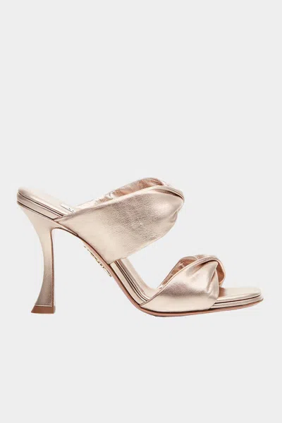 Aquazzura Twist Sandal 95 In Light Copper In Nude
