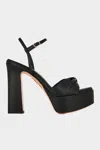 Aquazzura Twist Sandal Plateau 120 Leather Platform Sandals In Black