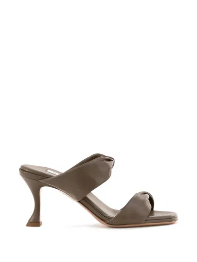 Aquazzura Nappa Sandal 75 Twist Strap Design In Brown