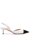 Aquazzura Leather Milanese Slingback Pumps 50 In White