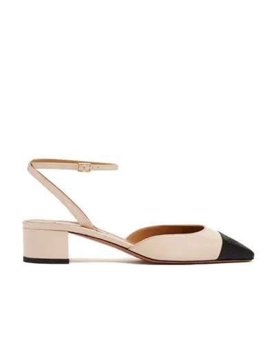 AQUAZZURA TWO-TONE THICK HEEL SHOES