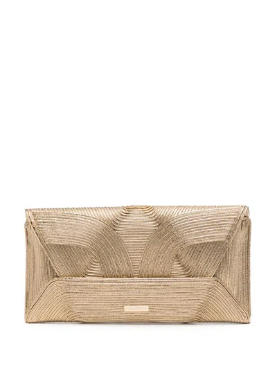Aquazzura Vacanza Clutch Bag In Gold
