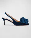Aquazzura Women's 65mm Couturier Slingback Pumps In Paris Blue