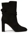 Aquazzura Very Bow Tie 85 Suede Ankle Boots