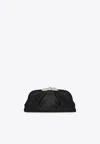 Aquazzura Very Bow Tie Crystal Clutch Bag