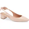 Aquazzura Leather Knotted Slingback Ballerina Pumps In Petal
