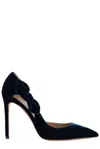 Aquazzura Pointed Toe Pumps With Bow Detail In Black