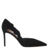 Aquazzura Pointed Toe Pumps With Bow Detail In Black