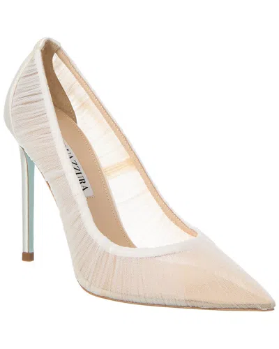 Aquazzura Voile 105 Satin & Mesh Pump In Pink