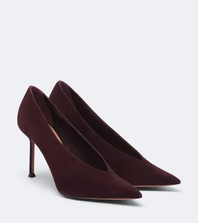 Aquazzura Voltaire Suede Pumps In Multi