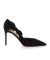 Aquazzura Pointed Toe Pumps With Bow Detail In Black