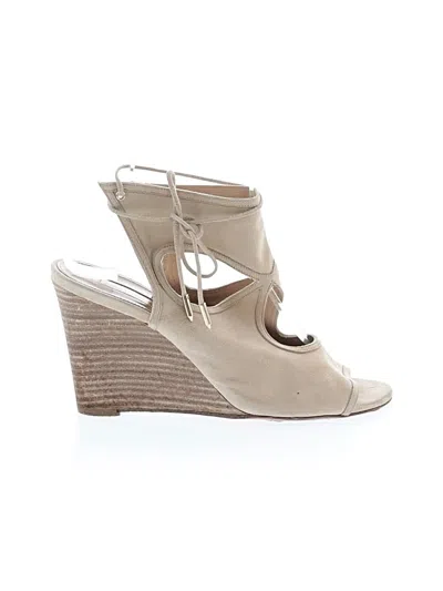 Pre-owned Aquazzura Wedges In Ivory