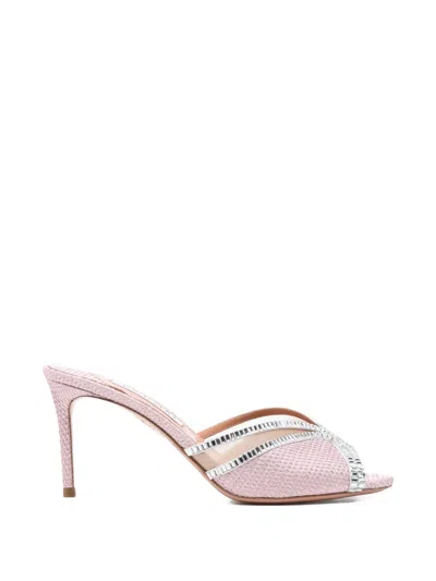 Aquazzura Wild Aurora Embellished Heeled Sandals In Pink