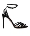 Aquazzura Wild Dream 105 Velvet Sandals In Black