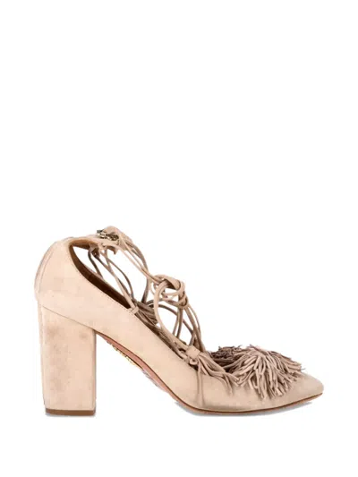 Pre-owned Aquazzura Wild Thing Pumps In Neutral